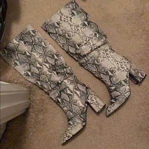 never worn vegan snake skin boots!